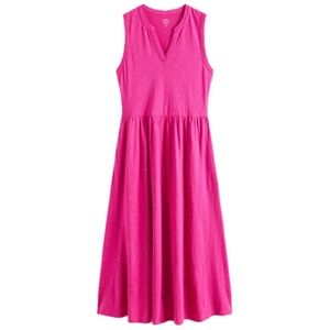 MARKET & SPRUCE Juls Slub Midi Dress, Dark Pink, Large